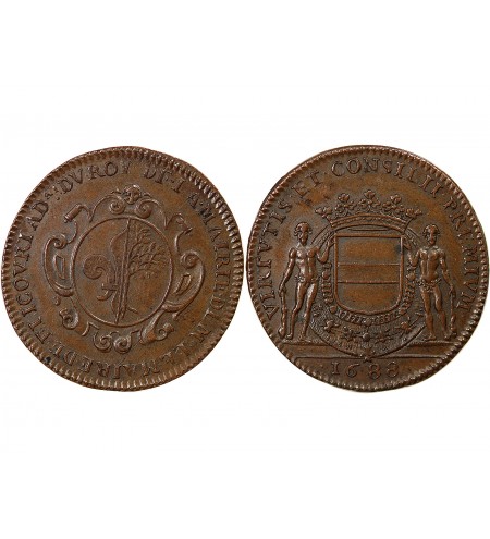 MANTES, LE MAIRE DE FLICOURT – JETON 1688