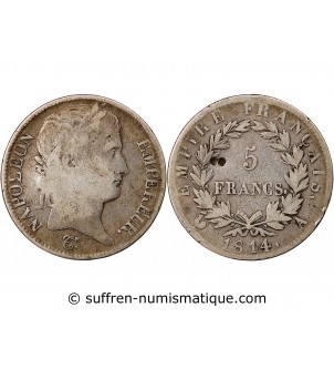 NAPOLEON Ier - 5 FRANCS 1814 A PARIS