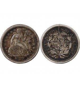 USA - 10 CENTS ARGENT "Seated Liberty Dime" 1841 O NOUVELLE-ORLEANS 2