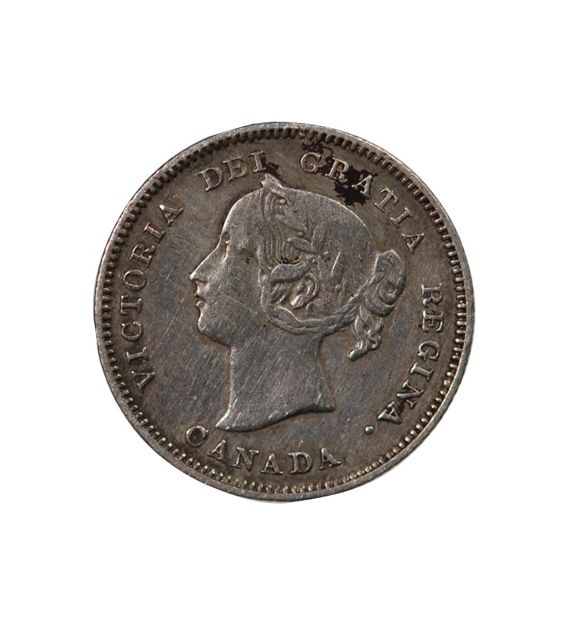 CANADA, VICTORIA - 5 CENTS ARGENT 1900