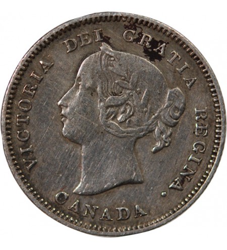 CANADA, VICTORIA - 5 CENTS ARGENT 1900