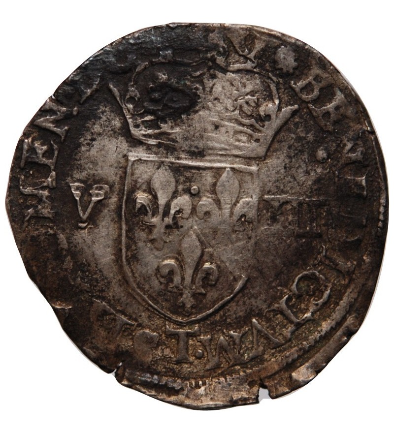 HENRI III - 1/8 ECU 1579 T NANTES