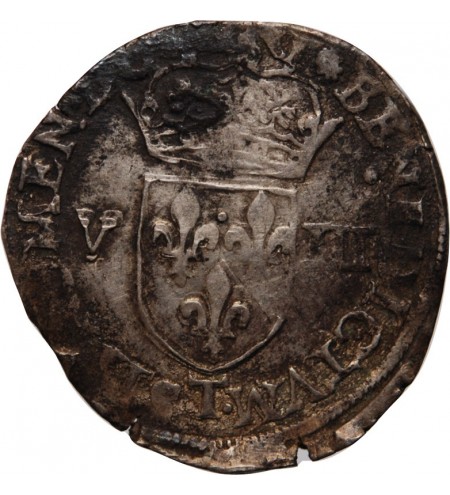 HENRI III - 1/8 ECU 1579 T NANTES