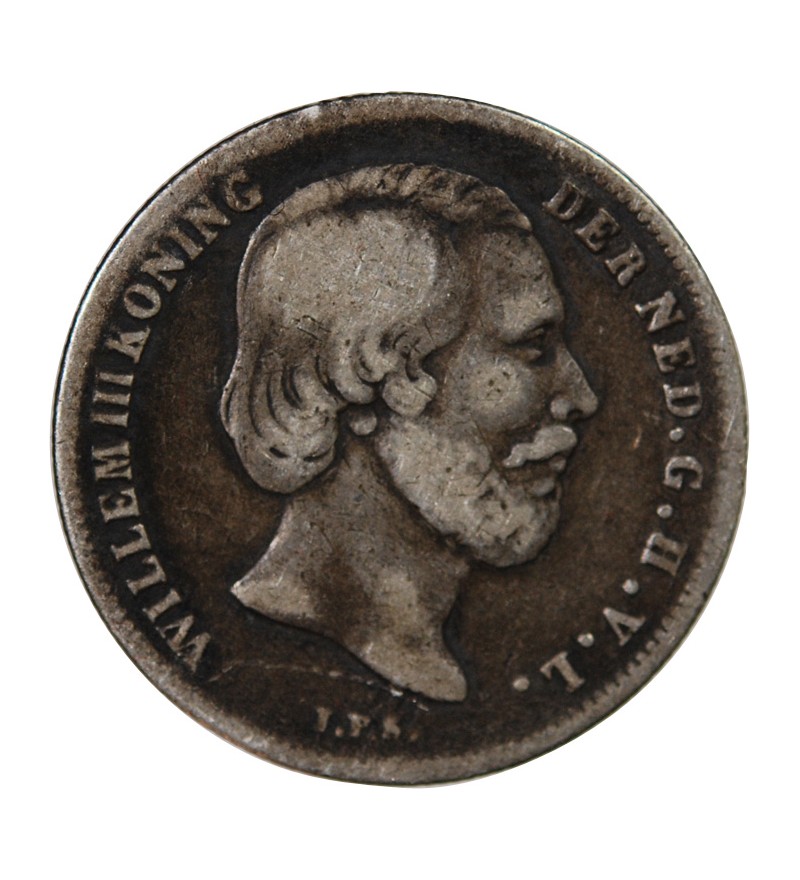 PAYS-BAS, WILLEM III - 1/2 GULDEN ARGENT 1858