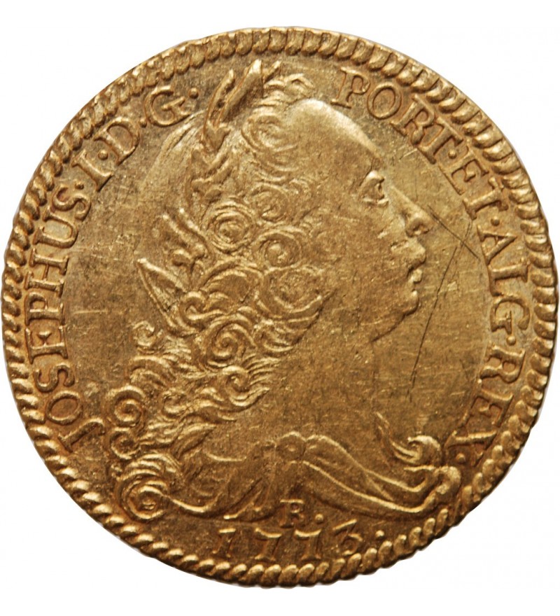 BRESIL - JOSEPH Ier 6400 REIS OR 1773 RIO DE JANEIRO