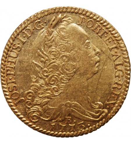 BRESIL - JOSEPH Ier 6400 REIS OR 1773 RIO DE JANEIRO