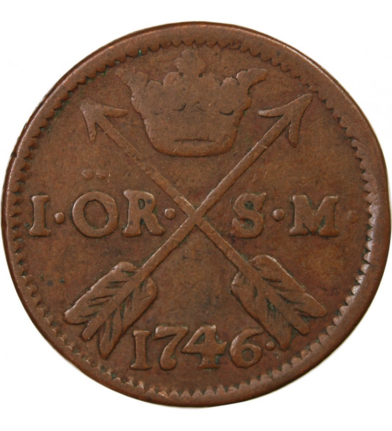 SUÈDE, FREDERIC Ier - 1 ÖRE 1746