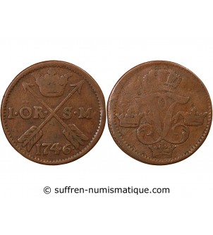 SUÈDE, FREDERIC Ier - 1 ÖRE 1746