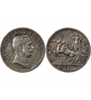 ITALIE, VICTOR EMMANUEL III - 2 LIRE ARGENT 1915 R ROME 2
