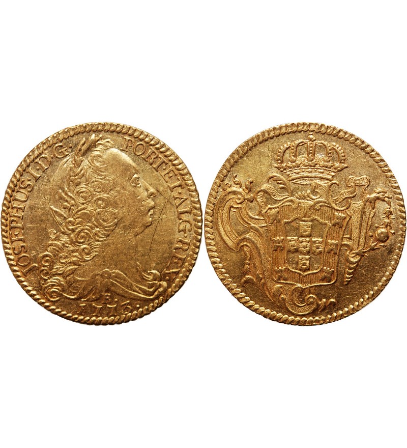 BRESIL - JOSEPH Ier 6400 REIS OR 1773 RIO DE JANEIRO