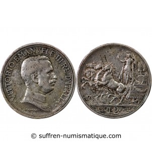 ITALIE, VICTOR EMMANUEL III - 2 LIRE ARGENT 1915 R ROME
