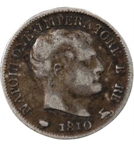ITALIE, NAPOLEON 1er - 5 SOLDI 1810 M MILAN
