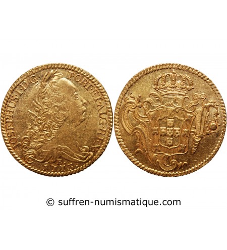 BRESIL - JOSEPH Ier 6400 REIS OR 1773 RIO DE JANEIRO