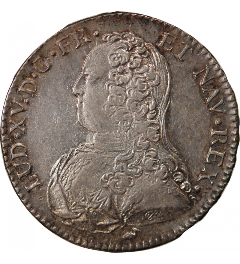 LOUIS XV - 1/2 ECU AUX BRANCHES D'OLIVIER 1727 Y BOURGES