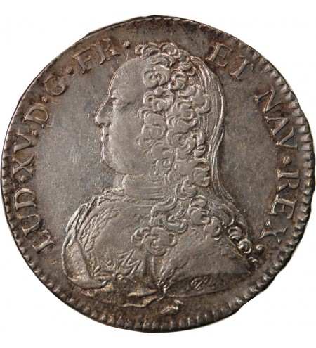 LOUIS XV - 1/2 ECU AUX BRANCHES D'OLIVIER 1727 Y BOURGES