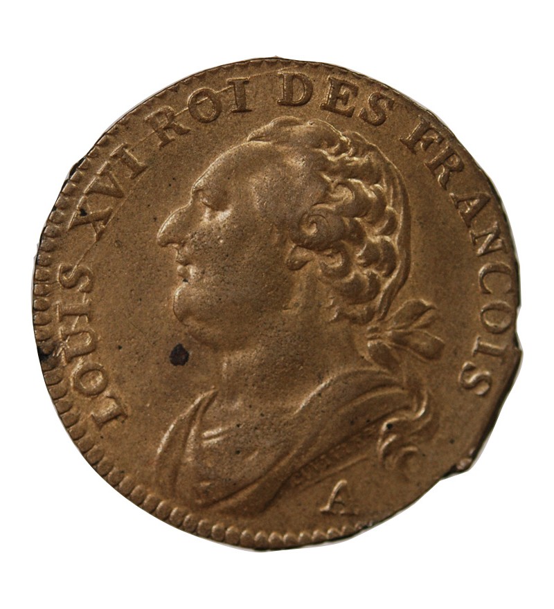 LOUIS XVI, CONSTITUTION - 12 DENIERS 1791 A PARIS