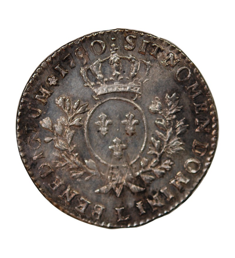 LOUIS XVI - 1/5 ECU AUX BRANCHES D'OLIVIER 1790 L BAYONNE
