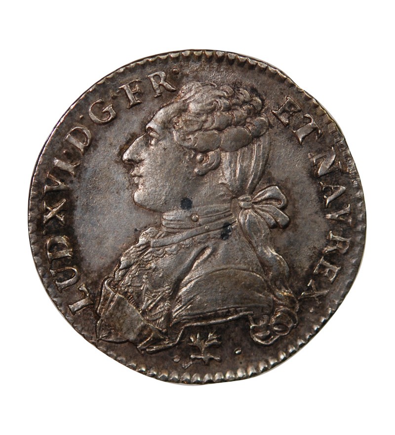 LOUIS XVI - 1/5 ECU AUX BRANCHES D'OLIVIER 1790 L BAYONNE