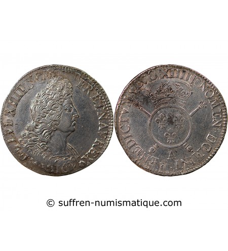 LOUIS XIV﻿ - ECU ARGENT AUX INSIGNES 170? A PARIS - Réformation