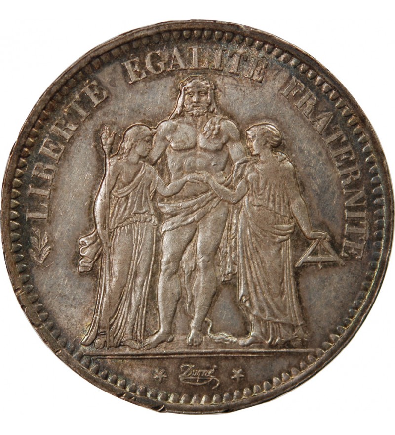 HERCULE - 5 FRANCS ARGENT 1849 K BORDEAUX