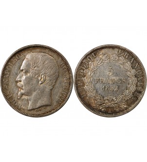LOUIS-NAPOLEON BONAPARTE - 5 FRANCS 1852 A PARIS 2