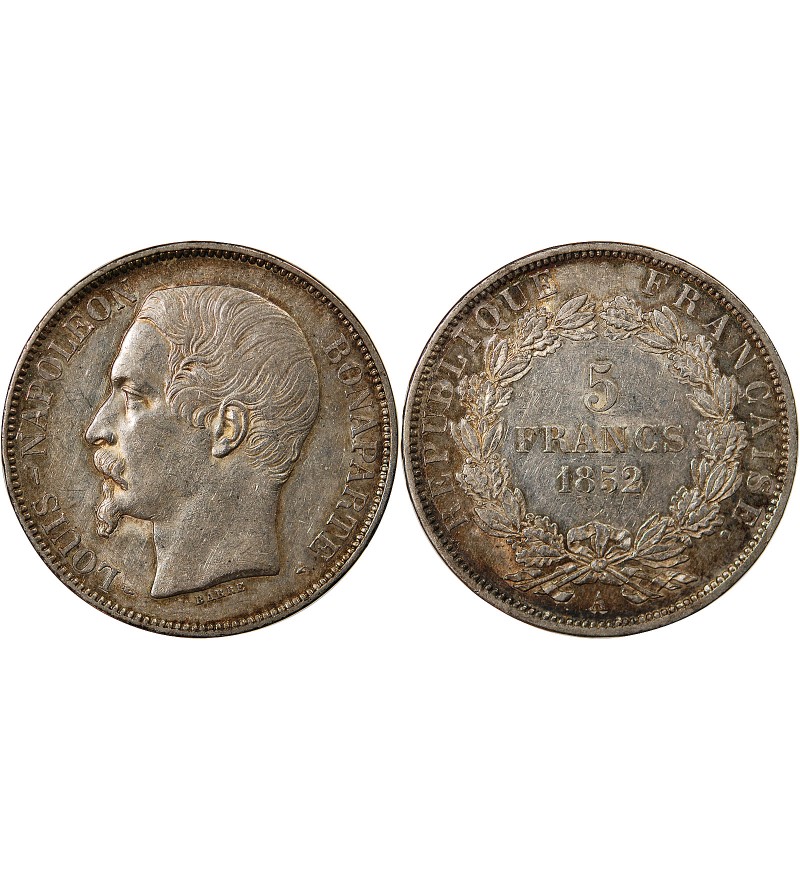 LOUIS-NAPOLEON BONAPARTE - 5 FRANCS 1852 A PARIS
