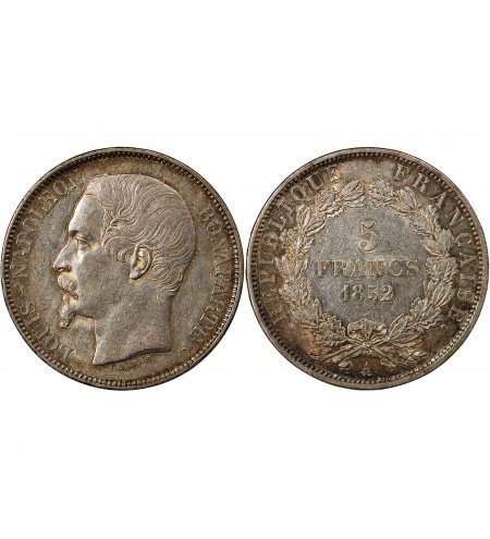 LOUIS-NAPOLEON BONAPARTE - 5 FRANCS 1852 A PARIS