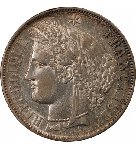 CÉRÈS - 5 FRANCS ARGENT 1850 A PARIS