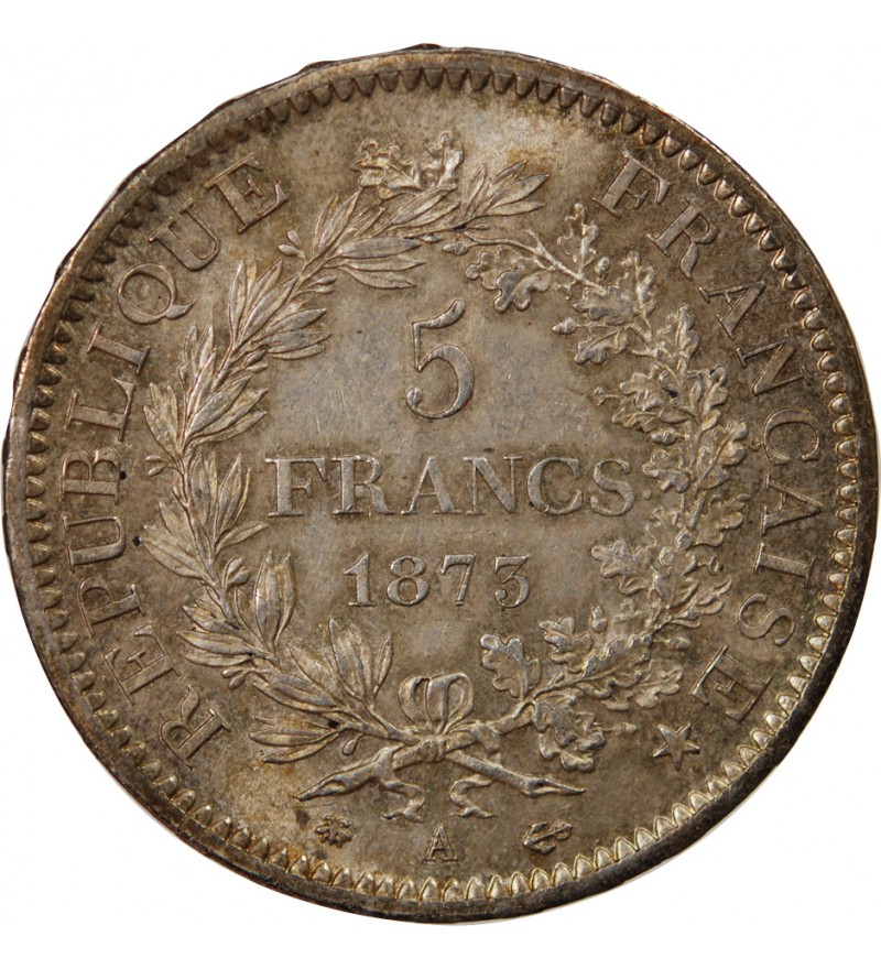 HERCULE - 5 FRANCS ARGENT 1873 A PARIS﻿