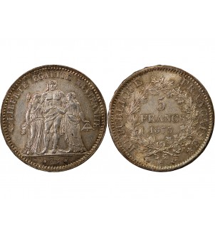 HERCULE - 5 FRANCS ARGENT 1873 A PARIS﻿ 2