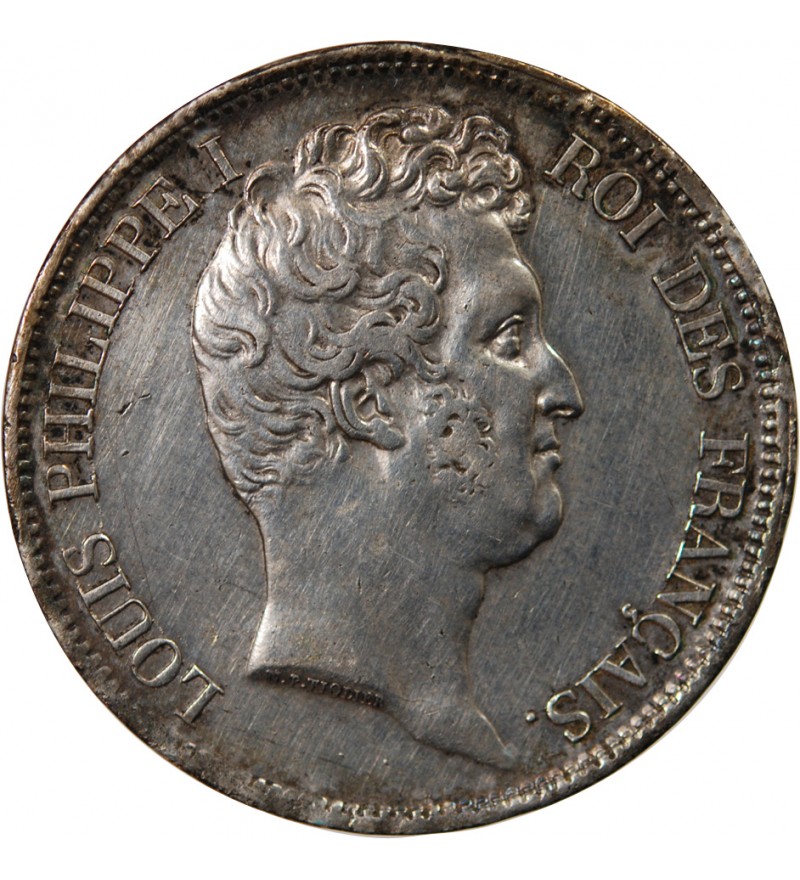 LOUIS PHILIPPE - 5 FRANCS ARGENT 1831 W LILLE "Type Tiolier, Tr creux"