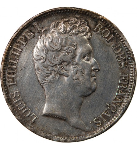 LOUIS PHILIPPE - 5 FRANCS ARGENT 1831 W LILLE "Type Tiolier, Tr creux"