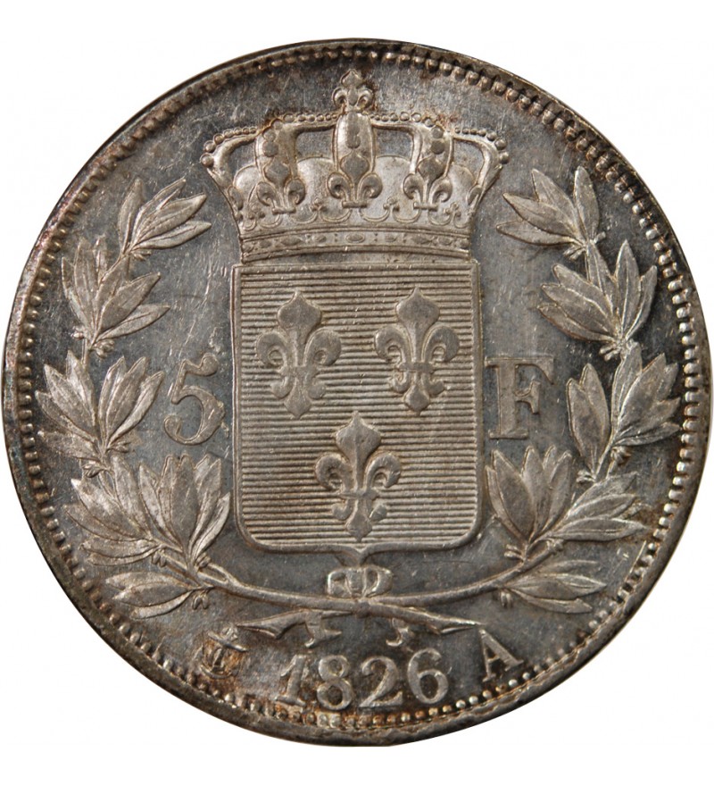 CHARLES X - 5 FRANCS ARGENT 1826 A PARIS