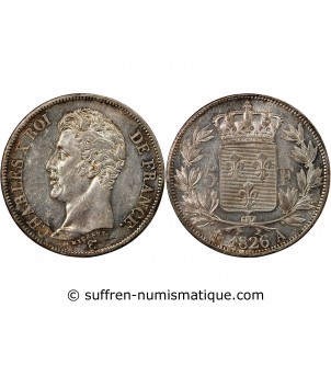 CHARLES X - 5 FRANCS ARGENT 1826 A PARIS