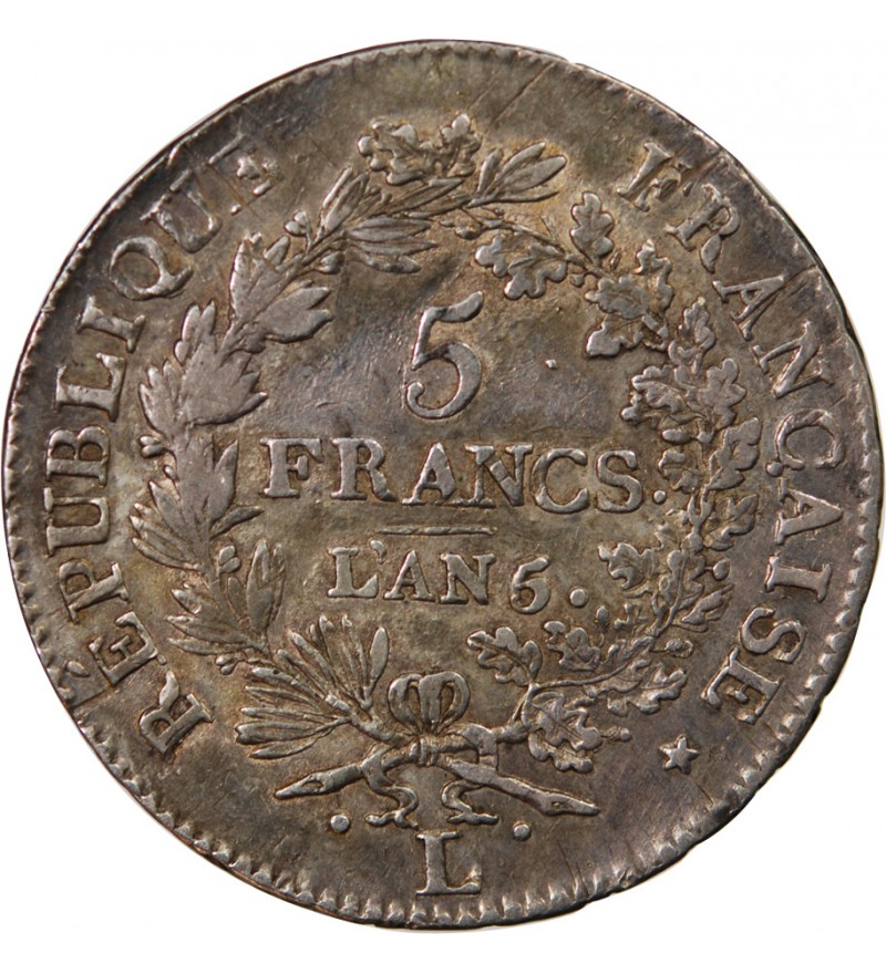 UNION et FORCE, DIRECTOIRE - 5 FRANCS AN 9 L BAYONNE