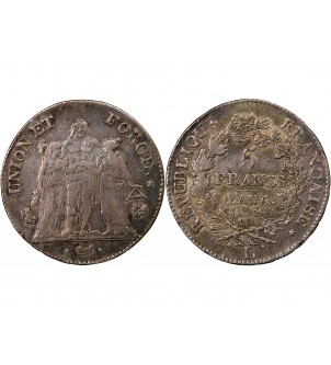 UNION et FORCE, DIRECTOIRE - 5 FRANCS AN 9 L BAYONNE 2