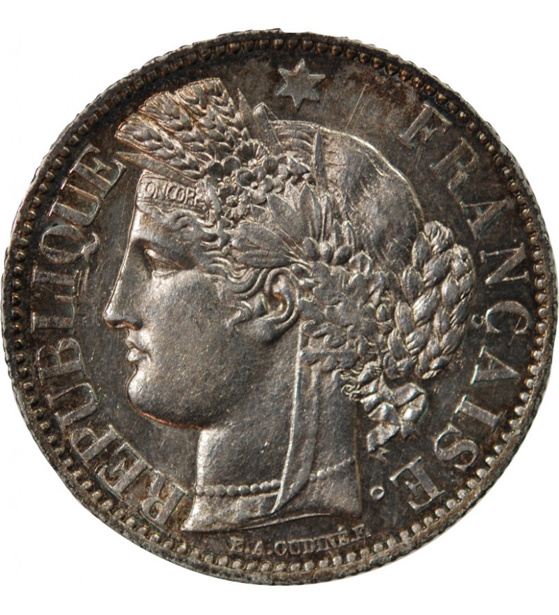 CERES ﻿- 2 FRANCS ARGENT 1881 A PARIS