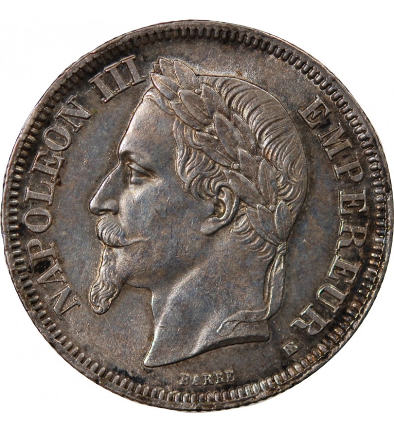 NAPOLEON III - 2 FRANCS ARGENT 1866 BB STRASBOURG