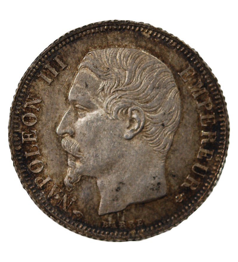 NAPOLEON III, TÊTE NUE - 1 FRANC ARGENT 1858 A PARIS