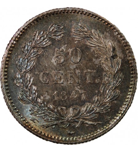 LOUIS PHILIPPE﻿ - 50 CENTIMES ARGENT 1847 A PARIS