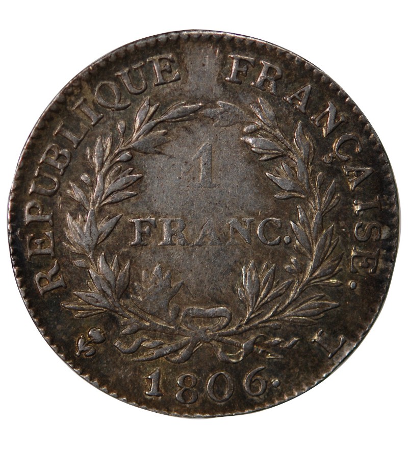 NAPOLEON Ier - 1 FRANC ARGENT 1806 L BAYONNE