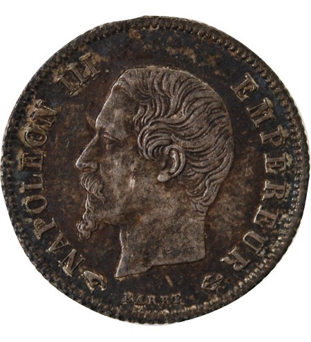 NAPOLEON III, TÊTE NUE - 20 CENTIMES ARGENT 1859 A PARIS