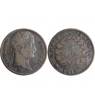 France 5 Francs Napoléon I  1813 Q Perpignan 2