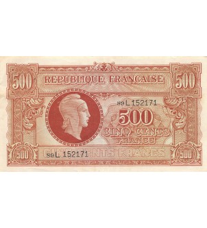 MARIANNE - 500 FRANCS 1945 SÉRIE L - TTB
