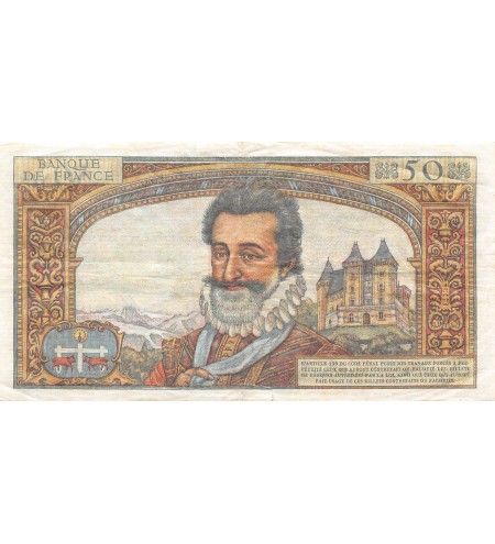 FRANCE, HENRI IV - 50 NF 05/06/1969 - SÉRIE H.106 - TB+
