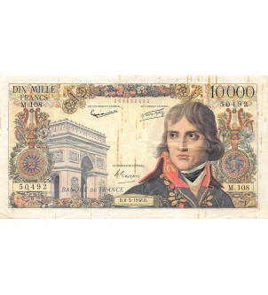 FRANCE, BONAPARTE - 10 000 FRANCS 06/03/1958 - SÉRIE M.108 - PTTB 2
