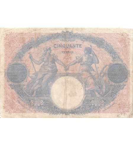 FRANCE, BLEU ET ROSE - 50 FRANCS 01/05/1914 - SÉRIE M.2511 - TB+