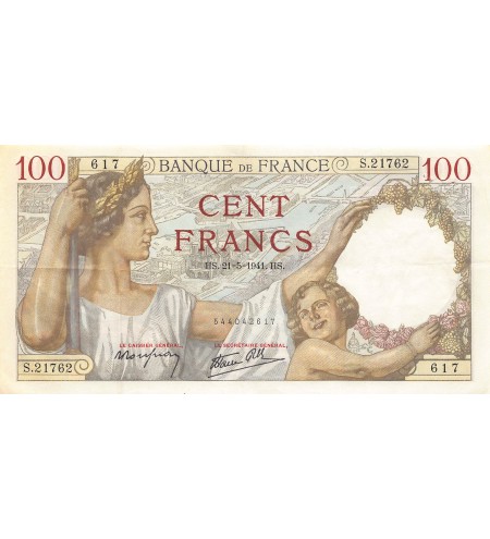 FRANCE, SULLY - 100 FRANCS 21/05/1941 - TTB+