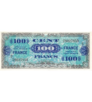 IMPRESSION AMERICAINE, FRANCE - 100 FRANCS 1944 SERIE 5 - TTB 2