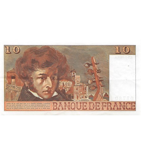 FRANCE, BERLIOZ - 10 FRANCS 06/03/1975 - SÉRIE G.169 - TTB+